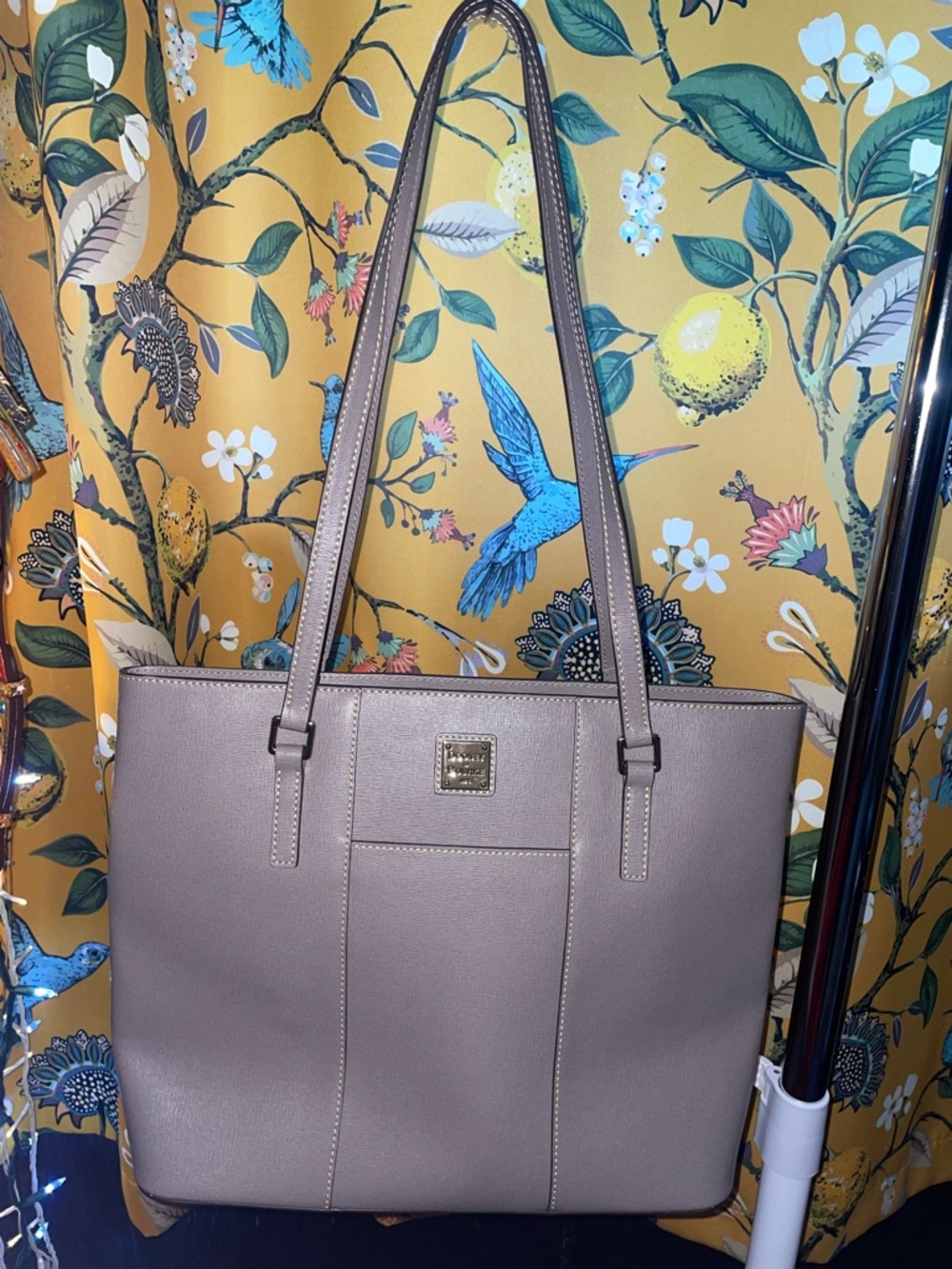 Dooney and Bourke Saffiano Lexington Taupe Shopper